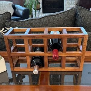 Wooden 8 bottle Wine Rack by Macy’s The Cellar. Horizontal or Vertical position
